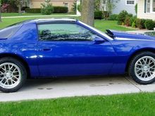 Corvette Admiral Blue, Harwood cowl hood, 91 Formula bumpers, flush doorhandles, 4th gen wing, C4 brakes, Boze forged wheels.  Done.