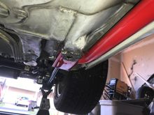 There was a little gap between the bracket and the control arm support that I had to fill up with some weld steel plate.