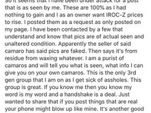 Screen shot as posted here on this board.