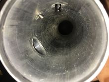 IAT sensor on the right , EGT on the left and bottom left is BOV.  That's the farthest the probe would go in.