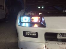 Amber and white actually alternate back and forth.. Until the turn signal cancels and then it stays white