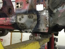 Replace corner that was removed from donor car
