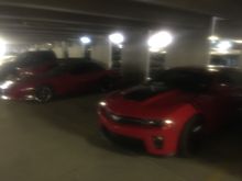 Parked together at work... love the 92 more than the 2013 zl1