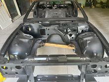 Once it was blasted, returned to my shop with a fresh coat of epoxy primer.
