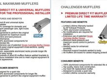 AP/Eastern MSL MAXIMUM vs CHALLENGE mufflers.