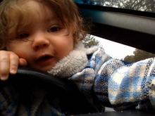 Youngest boy trying to jack my car.