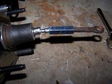 THIS IS THE TWO HALVES JOINED WITH A THREADED UION. THREAD SIZE I USED IS 3/8" X 16