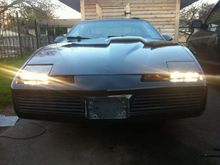 headlights on