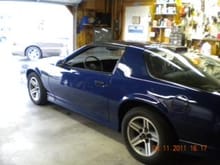 After her new paint job. The color is called Cobalt Blue Metallic. The decals and stripes were added later.