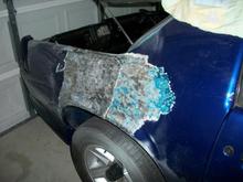 Found a repair from the previous owner.