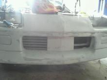 Making custom grills to hide the new ram air plumbing.