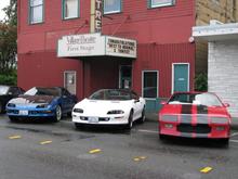 Lucifer (from left), Lisa and Cam at the Fenders on Front Street show.