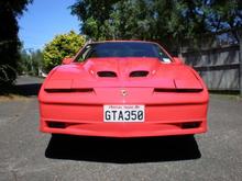 1989 GTA front showing ram air hood