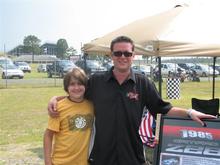 Nate's older brother Adam from PINKS and 1320X with my son at the car show.