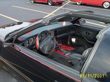 1992 interior with a little color mod., Custom pinstripes replacng the original white.