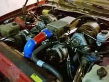 Genuine Master Power T03's turbochargers, BBSDesigns heavy duty (thick steel) turbo headers, heat shields, dual port wastegates, downpipes, all included.