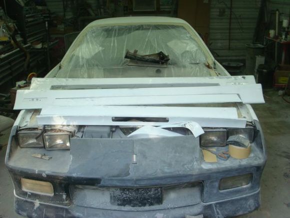 Hand blocked the fiberglass parts. 