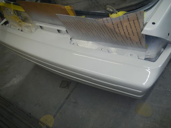 This is just the epoxy primer. I will prob put 2 more coats on it but dont see any reason to spray high build on the bumper cover.