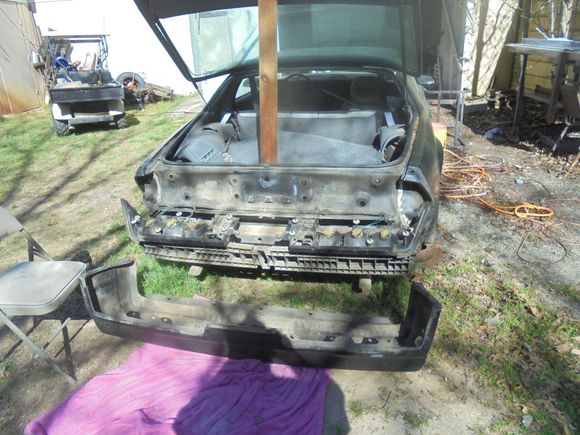 Bumper cover pulled from the parts car.