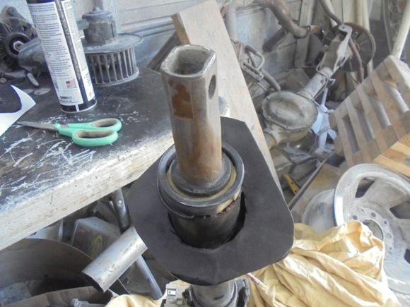New seal installed. I punched the holes out before putting it back in the car.