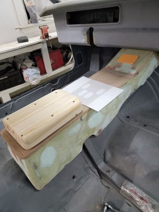 Fabricated the center armrest/cubby door.