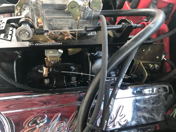 This is what he installed a trans place was saying  for someone to out pedal to floor then tighten cable full extended out 