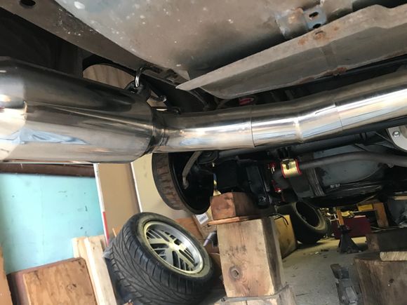 Need to add a piece of pipe, this is not pushed up in place yet. 