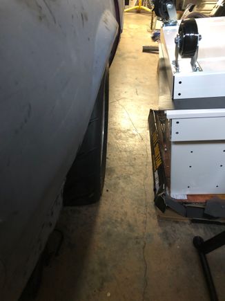 View of passenger side from rear of car