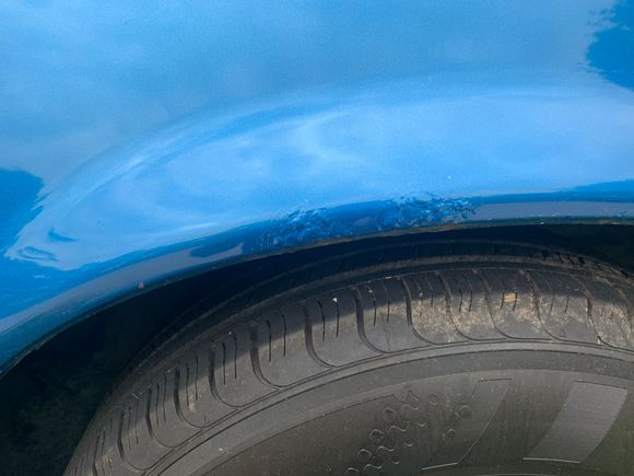Drivers rear wheel well