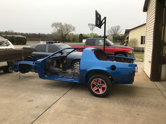 Somewhere... over a year ago in this thread is the identical picture of us taking her to the paint room. Pretty neat.