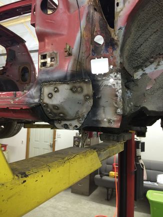 Replace corner that was removed from donor car