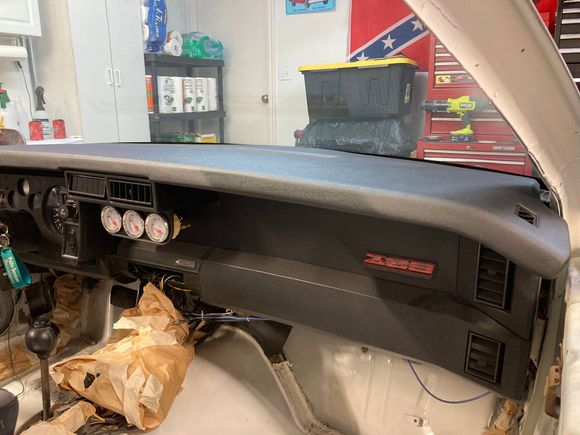 I still have the dash pad/carpet that hid the massive cracks I may or may not use (just lay it on top) when I am done with assembly of the interior post paint.