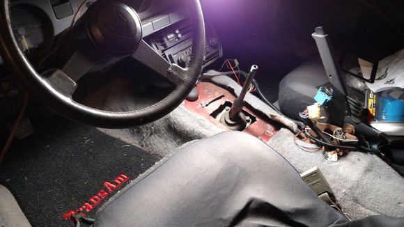 A little more trimming was necessary to access the shifter bolts, but she's starting to come together.