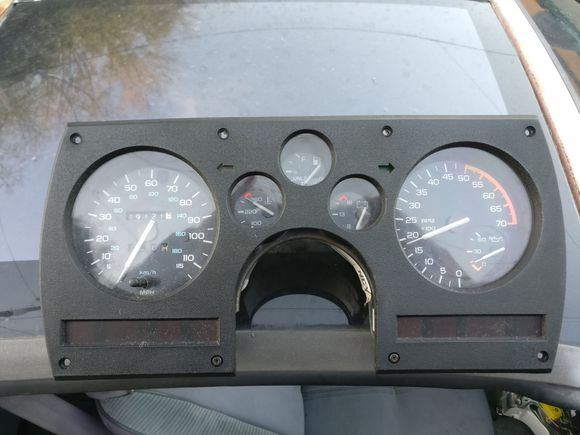 110 MPH cluster, from an 85 car I think?