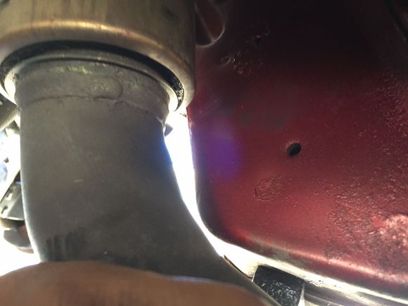 Clearance on lower pass tube.