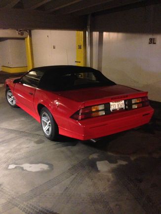 In the storage garage