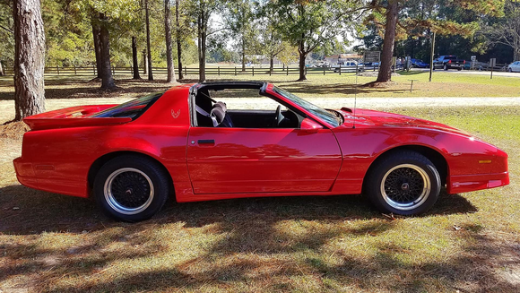 dmccain and his 89 trans am clone. This car gleams on every angle and he is a stand up guy to boot. Awesome looking at his albums and seeing his kids helping him with the gorgeous red paint.