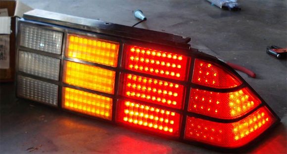 Version 1 of the tail/brake/turn LED tail lights I've done.
Not shown are the LED reverse lights.
