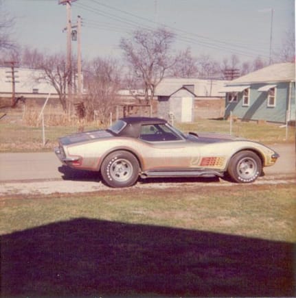1968 converitble... GRAMPA PAINTED THEM PINSTRIPES ON THERE... ALONE IN A SINGLE CAR GARAGE... NOT TO SHABBY