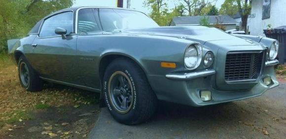 1971 camaro rs in IROC design for 71-73, L88, and airdam setup.  original ralley rims 15.  bfgoodrich tires.