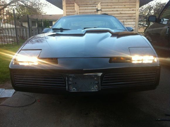 headlights on