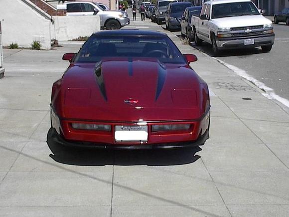 1987 Vette Front View