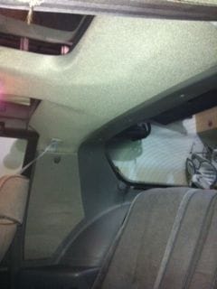 Another picture of the new ABS headliner and sail panels installed.