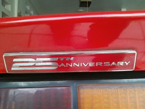 92 Camaro RS 25th Anniversary rear spolier emblem