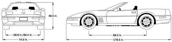 1991 Corvette Convertible Blueprint