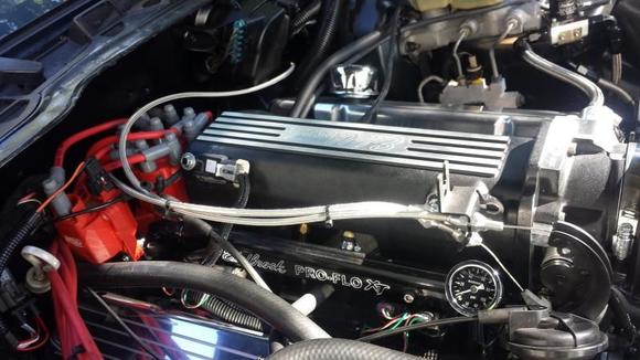 Lokar thorttle and trans cable, Full msd ignition and LS series Edlebrock intake.
