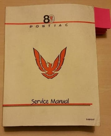 Service Manual - 89 Pontiac Firebird