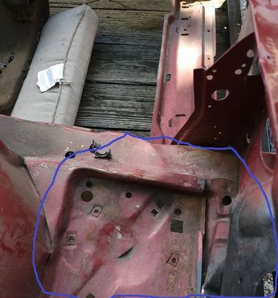 Circled in Blue, the repair that must be done