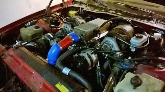 Genuine Master Power T03's turbochargers, BBSDesigns heavy duty (thick steel) turbo headers, heat shields, dual port wastegates, downpipes, all included.