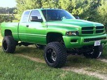 I know this thread is probably inactive but figured I might as well try. Can anyone tell me the exact wheel/tire size on this truck? And the lift? I know it is probably impossible to tell from a picture but figured I would see if anyone would know. Thanks. 